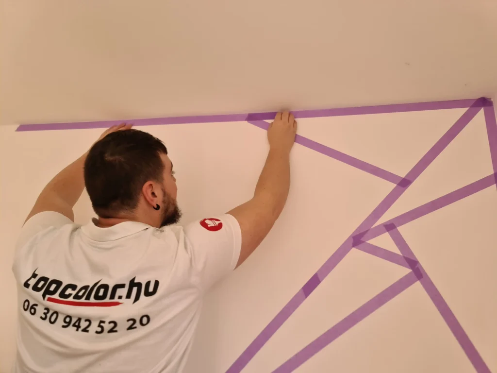 Geometrikus dekorfal kivitelezése